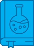 Chemistry book Blue Line Filled Icon vector