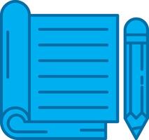 Notebook Blue Line Filled Icon vector