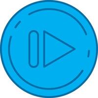 Next Blue Line Filled Icon vector