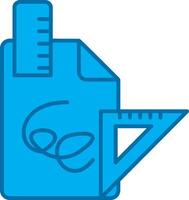 Drafts Blue Line Filled Icon vector