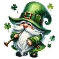 ai généré st. patrick's journée à thème gnome illustration png