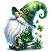 ai généré st. patrick's journée à thème gnome illustration png