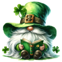 ai généré st. patrick's journée à thème gnome illustration png