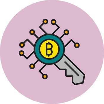 cifrado llave vector icono