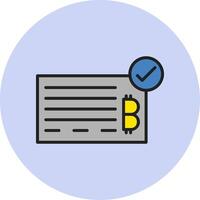 Bank Check Vector Icon