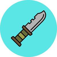 militar cuchillo vector icono