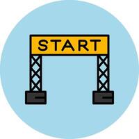 Start Line Vector Icon