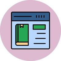 Online Book purchase Vector Icon