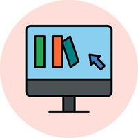 Online Book purchase Vector Icon