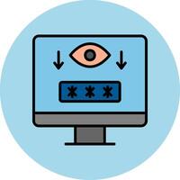 Computer Spyware Vector Icon