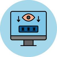 Computer Spyware Vector Icon