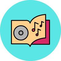 icono de vector de libro de audio