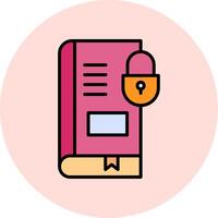 Secure Book Vector Icon