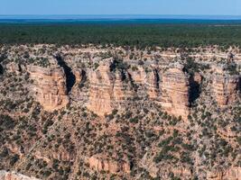 Grand Canyon aerial scene. Panorama in beautiful nature landscape scenery in Grand Canyon National Park. photo