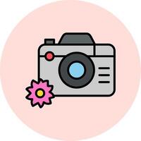 icono de vector de cámara de fotos