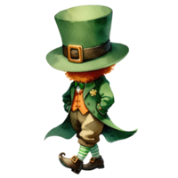 AI generated St. Patrick's Day Themed Gnome Illustration png