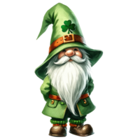 AI generated St. Patrick's Day Themed Gnome Illustration png