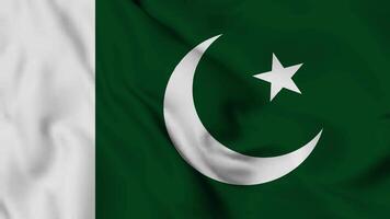 4k animación de sencillo nacional bandera de Pakistán video