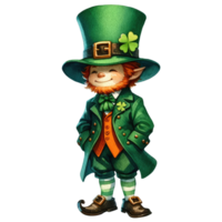 AI generated St. Patrick's Day Themed Gnome Illustration png