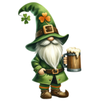 ai genererad st. Patricks dag tema gnome illustration png