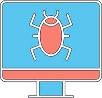 icono de vector de virus informático