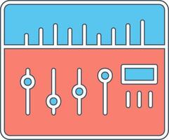 sonido mezclador vector icono