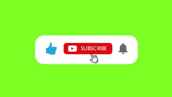 inscreva-se animação de tela verde inscreva-se como botão de notificação tela verde video