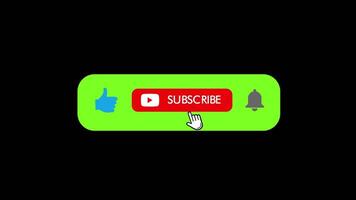 abonnez-vous animation d'écran vert abonnez-vous comme bouton de notification écran vert video