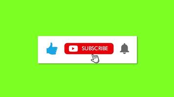 inscreva-se animação de tela verde inscreva-se como botão de notificação tela verde video