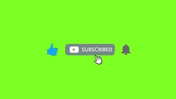 Subscribe Green Screen Animation Subscribe Like Notification Button Green Screen video