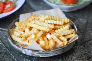 French fries or fried potato , fries photo