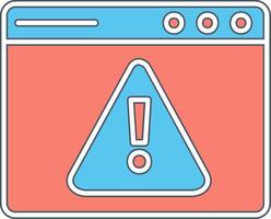 Web Warning Vector Icon