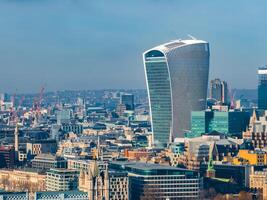 Panoramic view of the city of London business district. photo