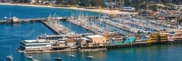 Beautiful aerial view of the Monterey town in California photo