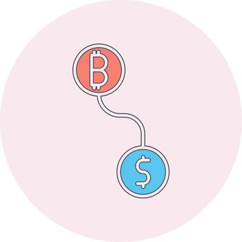 Btc conversion Vector Icon