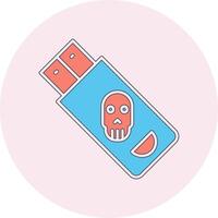 Infected Pendrive Vector Icon