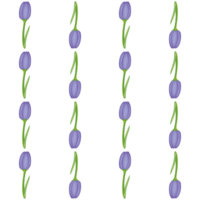 uma desatado padronizar do tulipa png transparente fundo dentro uma desenhado à mão gradiente cor Primavera floral conceito, ilustração