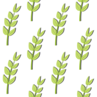 ein nahtlos Muster von Baum Geäst und Blätter png transparent Hintergrund im ein Frühling minimal Blumen- Konzept, Illustration