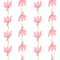 A seamless pattern of crocus PNG transparent background in a hand-drawn gradient color spring floral concept, illustration