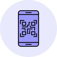Smartphone Qr Code Vector Icon