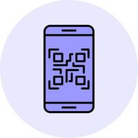 teléfono inteligente qr código vector icono