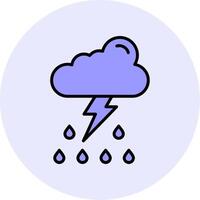 Thunder storm Vector Icon