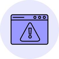 Web Warning Vector Icon