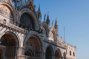 St. Mark's Basilica in Venice, Italy Byzantine Cathedral Exterior and Surrounding Historical Buildings photo