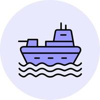 Military Ship Vector Icon