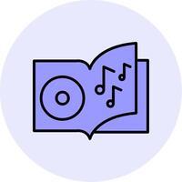 icono de vector de libro de audio