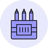 Colored Pencils Vector Icon