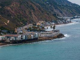 Malibu beach aerial view in California near Los Angeles, USA. photo