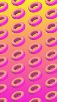 3d animation de géométrique Donut formes Contexte boucle video