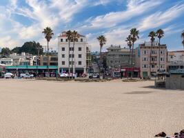 Venice beach Los Angeles California LA Summer Blue Aerial view. photo